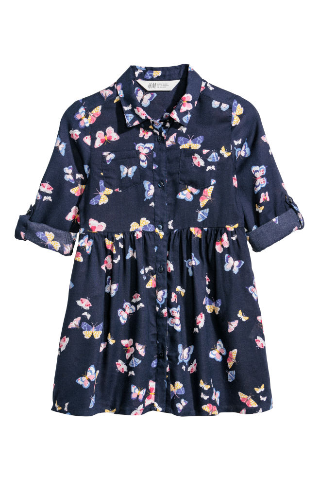 Szmizjerka sukienka koszulowa dla dziewczynki marki H&M