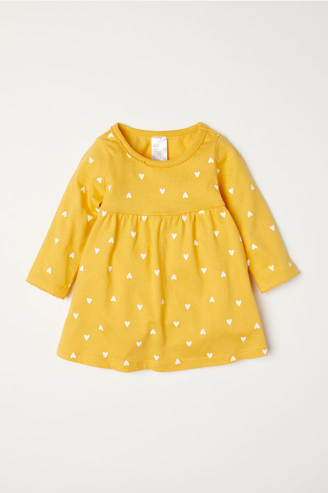 Żółta sukienka dla dziewczynki marki H&M