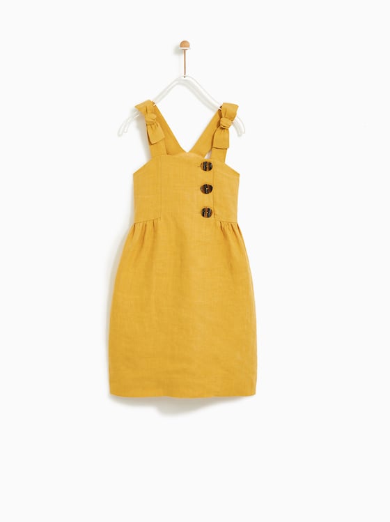 żółta sukienka dla dziewczynki marki ZARA